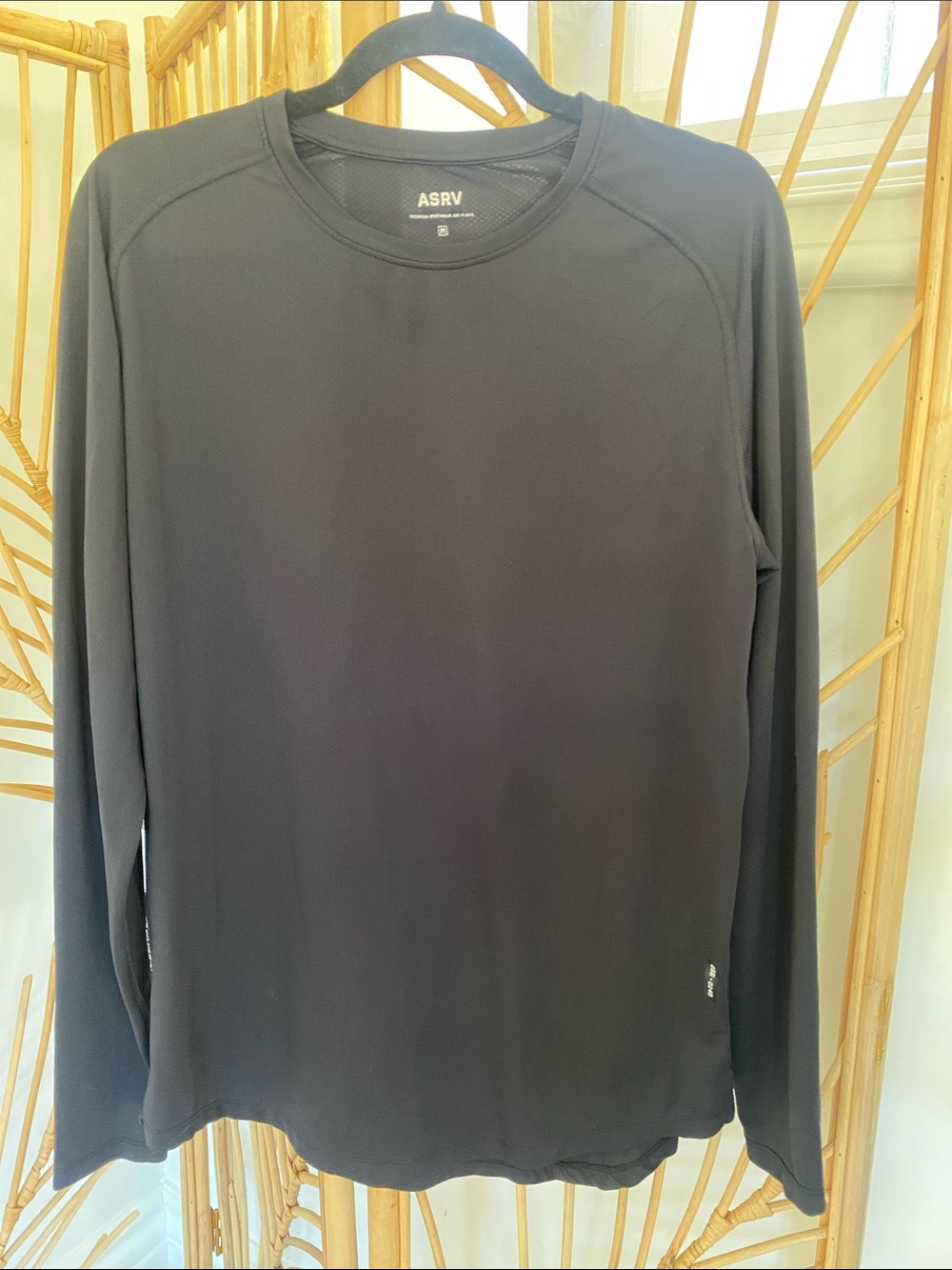 ASRV Black Long Sleeve Performance Tee - Men's